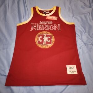 HEADWEAR CLASSICS MEN'S LOWER MERION  KOBE BRYANT #33 JERSEY BURGUNDY SZ XL